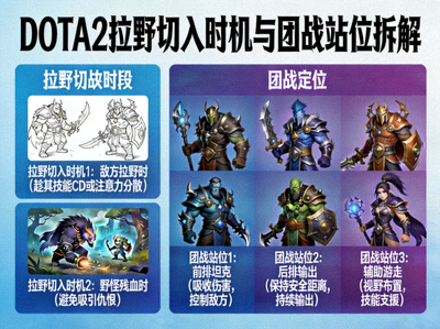 DOTA2 拉野切入时机与团战站位拆解画面